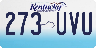 KY license plate 273UVU