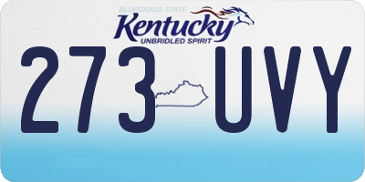 KY license plate 273UVY