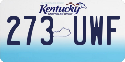KY license plate 273UWF