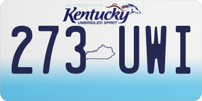 KY license plate 273UWI