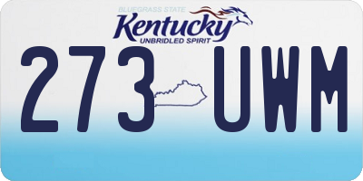 KY license plate 273UWM