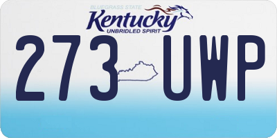 KY license plate 273UWP