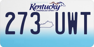 KY license plate 273UWT