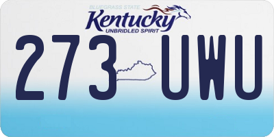 KY license plate 273UWU