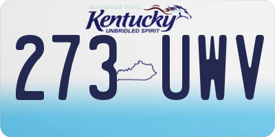 KY license plate 273UWV