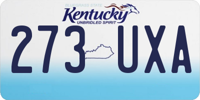 KY license plate 273UXA