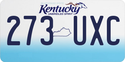 KY license plate 273UXC
