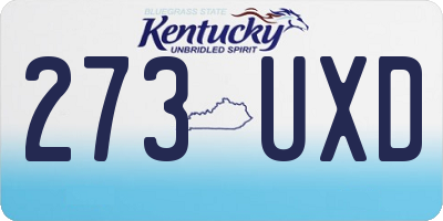 KY license plate 273UXD