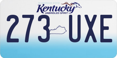 KY license plate 273UXE