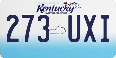 KY license plate 273UXI