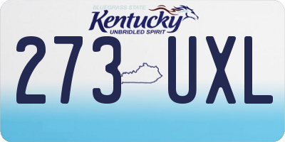 KY license plate 273UXL