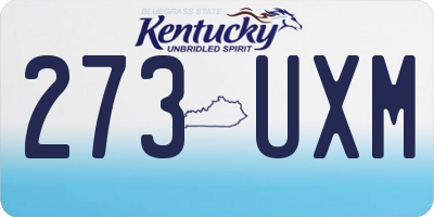 KY license plate 273UXM