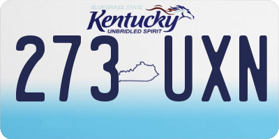 KY license plate 273UXN