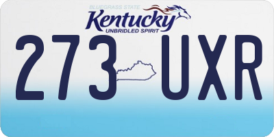 KY license plate 273UXR