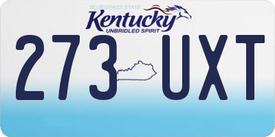 KY license plate 273UXT