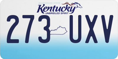 KY license plate 273UXV