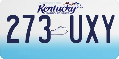 KY license plate 273UXY