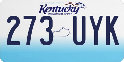 KY license plate 273UYK