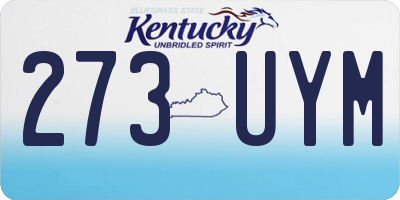 KY license plate 273UYM