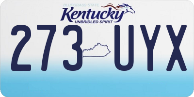 KY license plate 273UYX