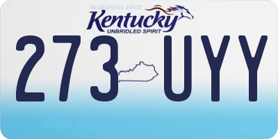 KY license plate 273UYY