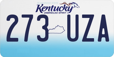 KY license plate 273UZA