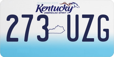 KY license plate 273UZG