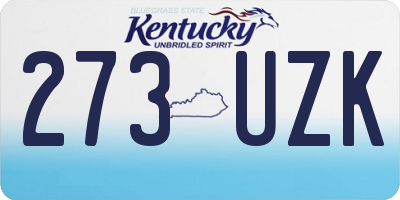 KY license plate 273UZK