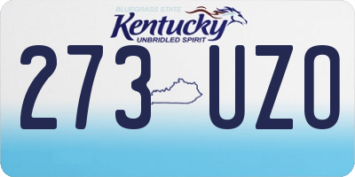 KY license plate 273UZO