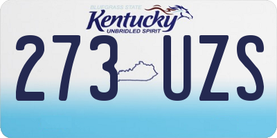 KY license plate 273UZS