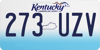 KY license plate 273UZV