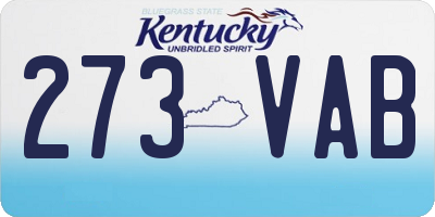 KY license plate 273VAB