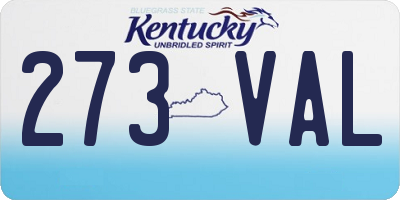 KY license plate 273VAL