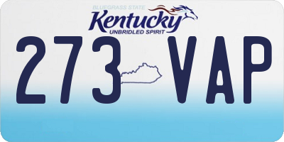 KY license plate 273VAP