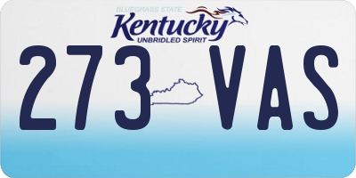 KY license plate 273VAS