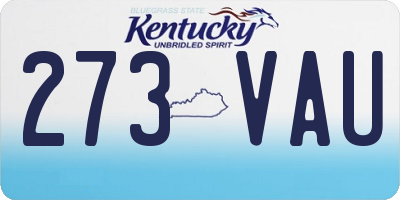 KY license plate 273VAU