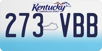 KY license plate 273VBB