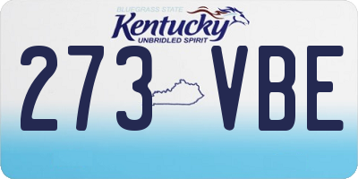 KY license plate 273VBE