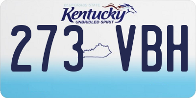 KY license plate 273VBH