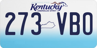 KY license plate 273VBO