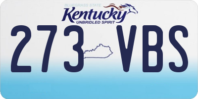 KY license plate 273VBS