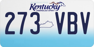 KY license plate 273VBV