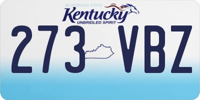 KY license plate 273VBZ