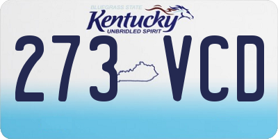 KY license plate 273VCD