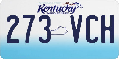 KY license plate 273VCH