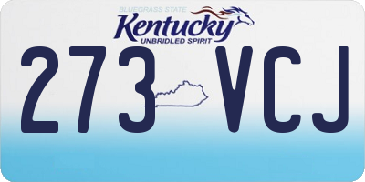 KY license plate 273VCJ