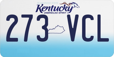 KY license plate 273VCL