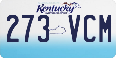 KY license plate 273VCM