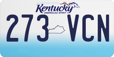 KY license plate 273VCN