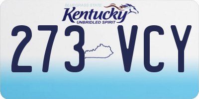 KY license plate 273VCY
